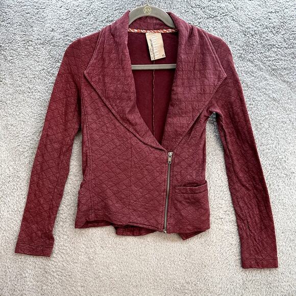 Anthropologie Dolan Left Coast XS Burgundy Lightweight Jacket Zip Front Pockets - Picture 1 of 10